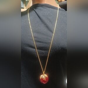 Avon Vintage Lucite Apple Necklace
